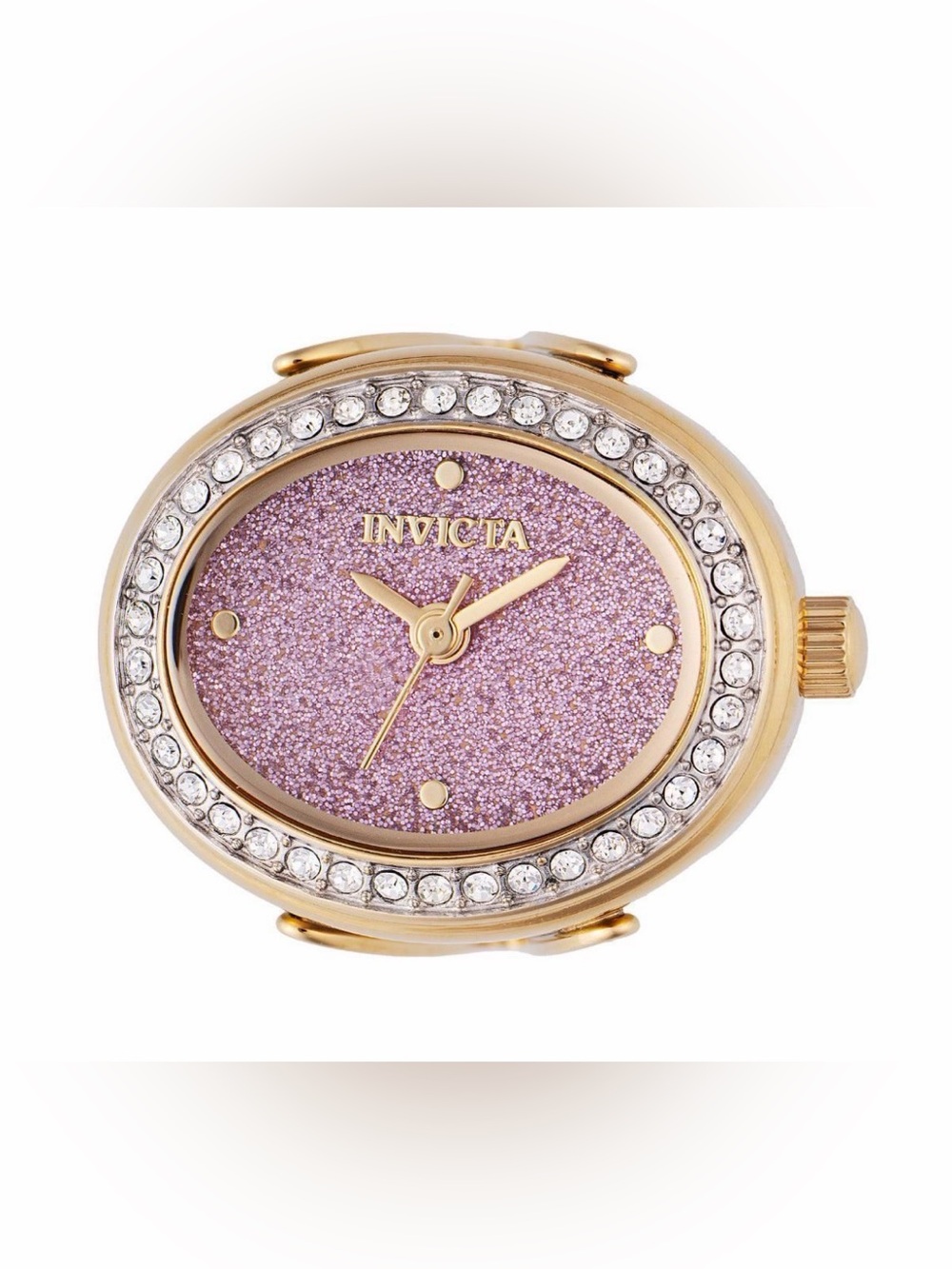 Invicta Gold-Tone Watch Head with Sparkling Pink Dial and Crystal Bezel